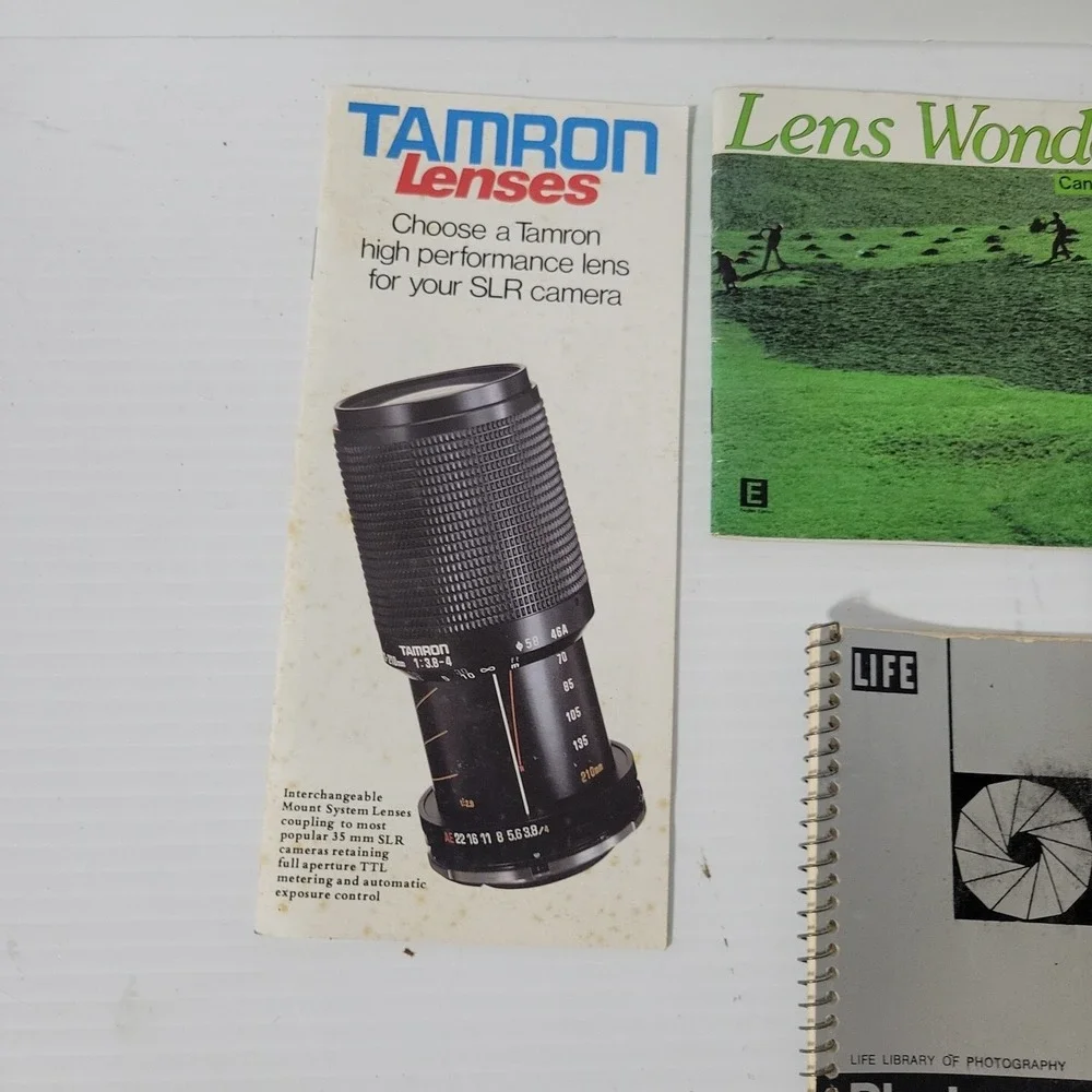 Canon Lens Wonderland FD Lens Guide Book and More Photography Pamphlets‎